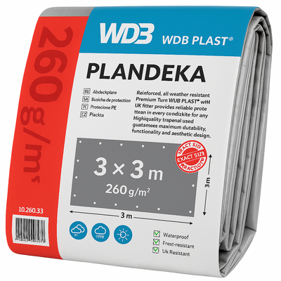 Plandeka 3x3m - 260g/m²