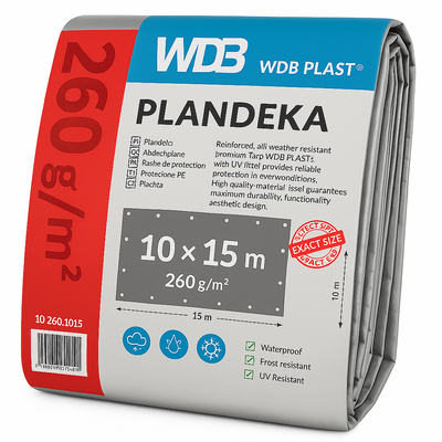 Plandeka 10x15m - 260g/m²