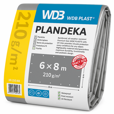 Plandeka  6x8m - 210g/m²