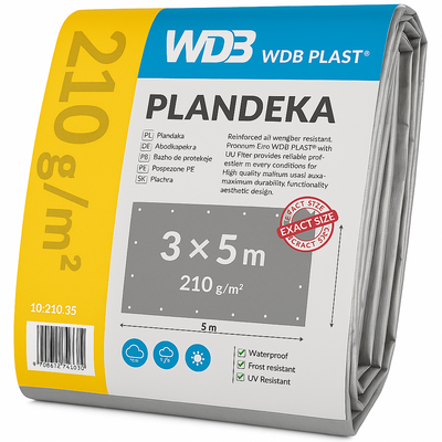 Plandeka 3x5m - 210g/m²