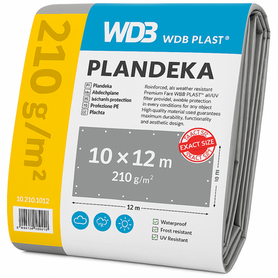 Plandeka 10x12m - 210g/m²