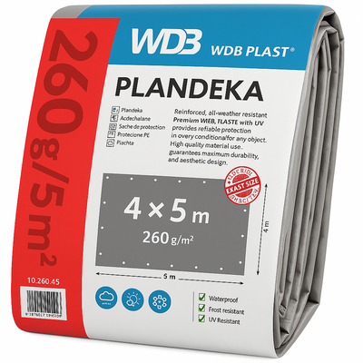 Plandeka 4x5m - 260g/m²