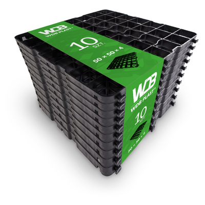 KRATA TRAWNIKOWA WDB PLAST® Pro 500 × 500 x 40 - ZESTAW 10 SZTUK