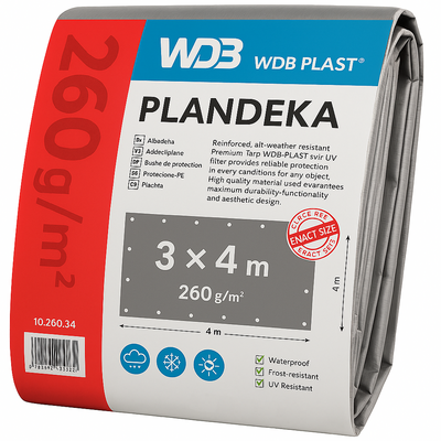Plandeka 3x4m - 260g/m²