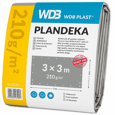 Plandeka 3x3m - 210g/m²