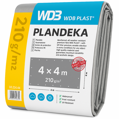 Plandeka 4x4m - 210g/m²